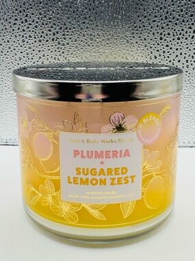 Bath & Body Works Plumeria + Sugared Lemon Zest 3 Wick Candle